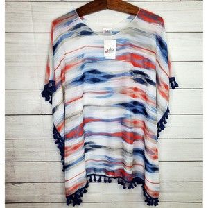 Lulla Collection By Bindya Violet Sheer Shawl Jacket One Size NWT